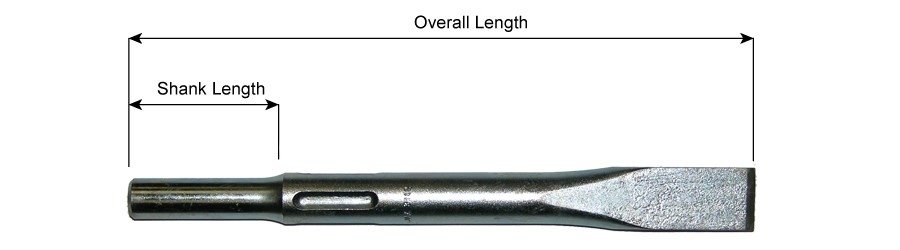 .498 Non-Turn Shank, Flat Chisel, 7" Long 3182-PL